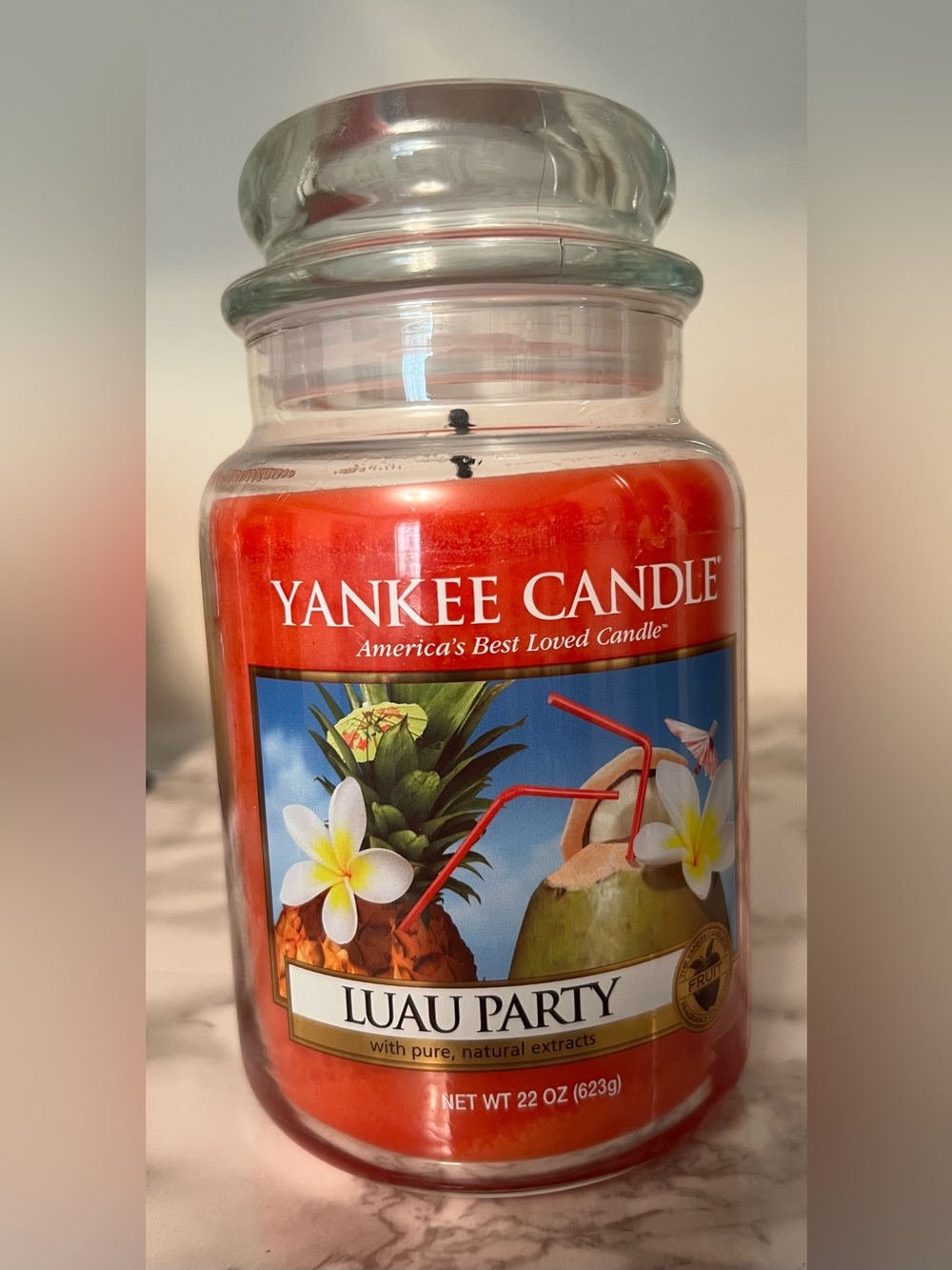 Yankee Candle Luau Party 22 oz Large Jar Single Wick ~95%